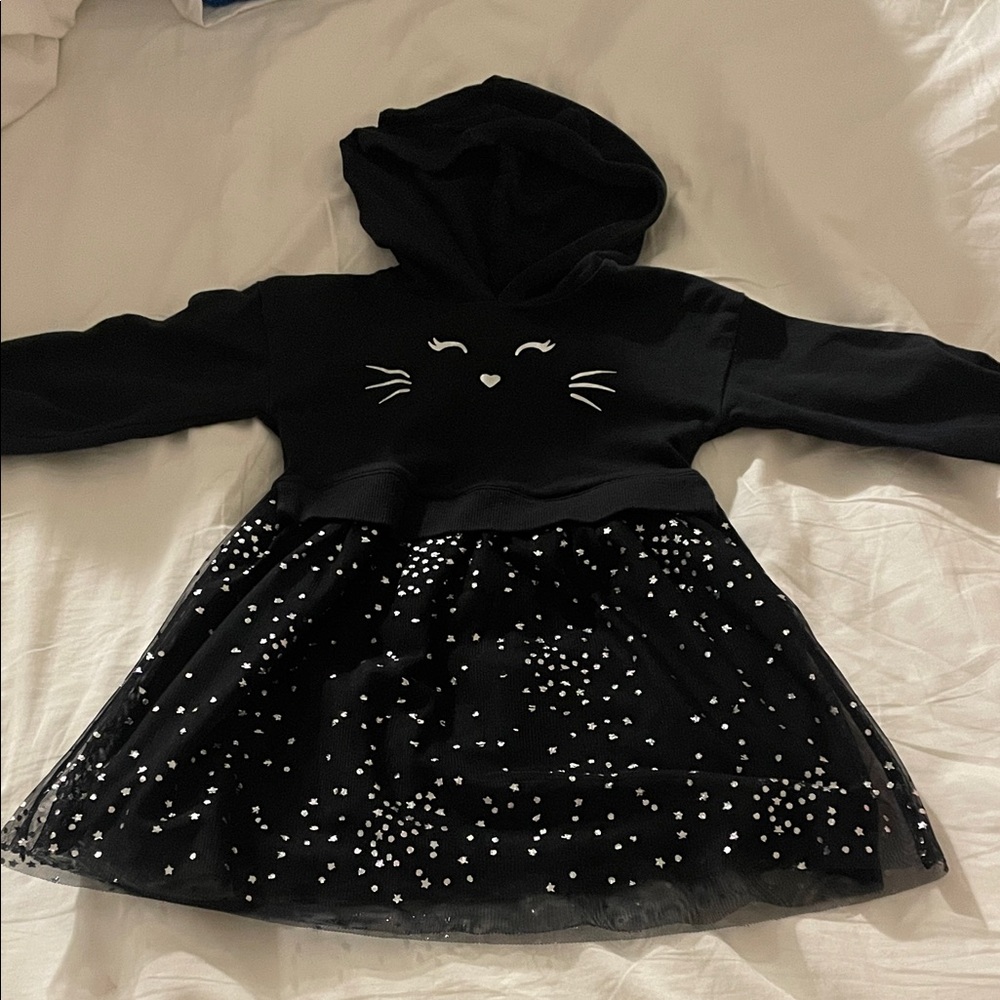 Carter's Black cat Toddler Hoodie Dress